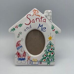 Y2K Santa and Me Christmas House Photo‎ Picture Frame Holiday Decor Russ